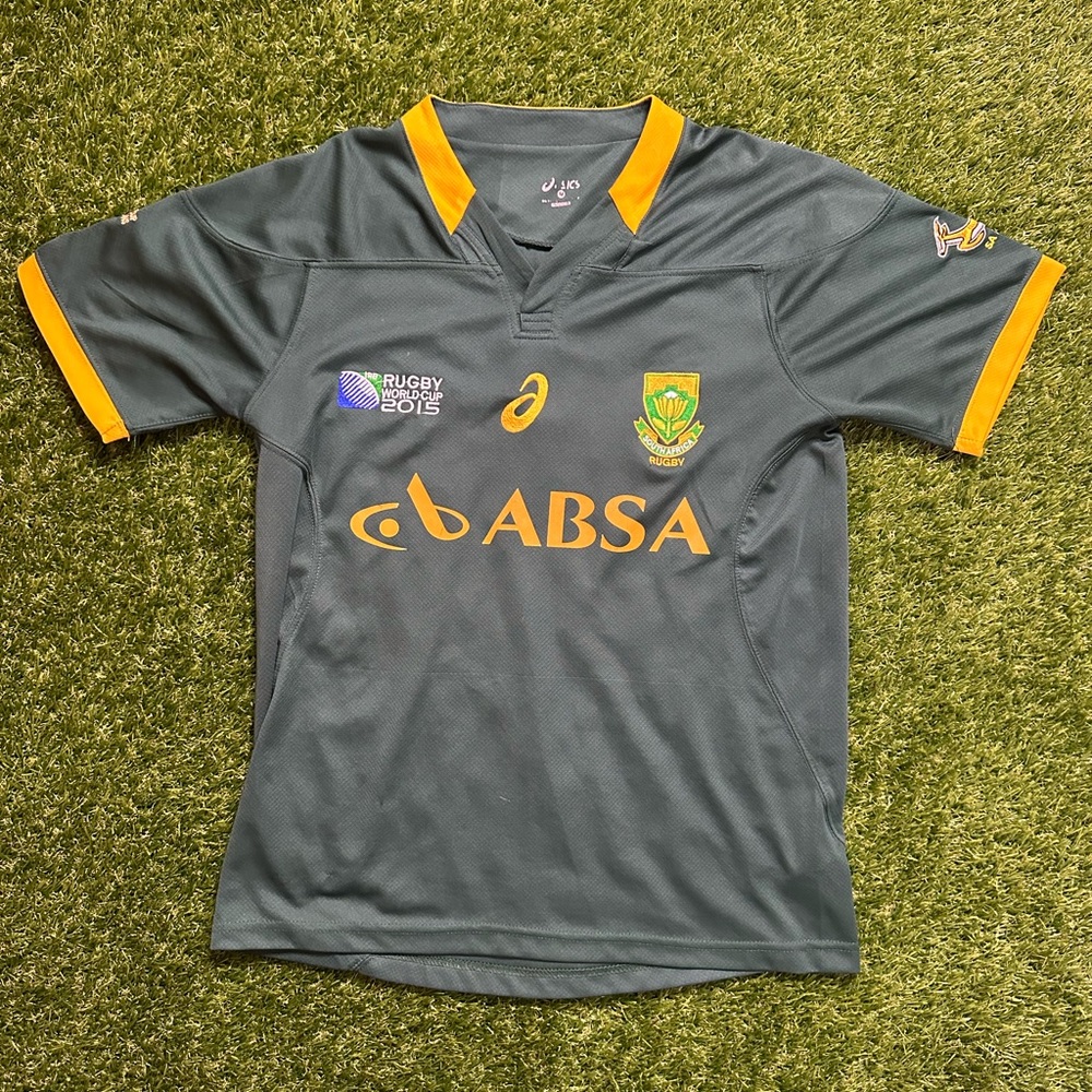 Asics South Africa Rugby Jersey Shirt Green Men’s Medium